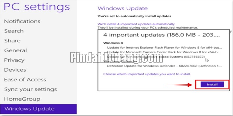 Cara Update Windows 8