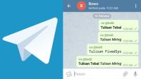 Cara Membuat Tulisan Miring di Telegram
